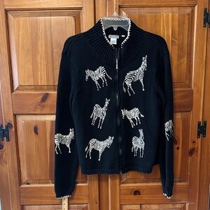 Stonebridge Black Zebra Cardigan XL